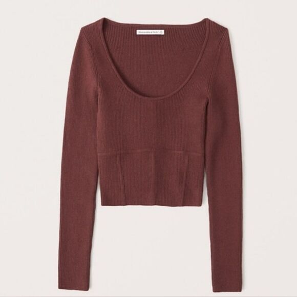 NWT Abercrombie & Fitch corset sweater top size small - Picture 1 of 8